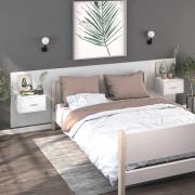 vidaXL Väggmonterade sängbord 2 st vit