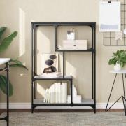 vidaXL Bokhylla grå sonoma 81x36x115 cm konstruerat trä och stål