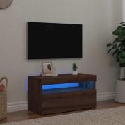 vidaXL TV-bänk med LED-lampor artisan ek 75x35x40 cm konstruerat trä