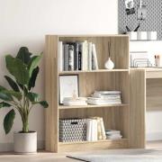 vidaXL Bokhylla sonoma-ek 80x24x109 cm konstruerat trä