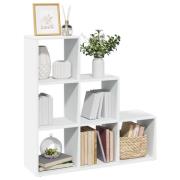 vidaXL Rumsavdelare bokhylla 3 våningar vit 99x29x99 cm konstruerat tr...