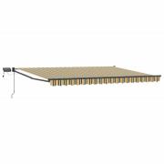 vidaXL Manuell utdragbar markis med LED-lampor 4 × 3 m