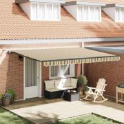 vidaXL Markis tyg med Grön och gul 450 × 350 cm Polyester