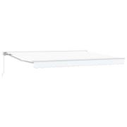 vidaXL Manuell Utdragbar Markis Vit 5 × 3,5 m