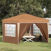 vidaXL Pop-up Partytält Beige 288 x 288 x 245 cm Oxford Tyg
