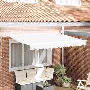 vidaXL Utfällbar markis Vit 250 x 200 cm tyg