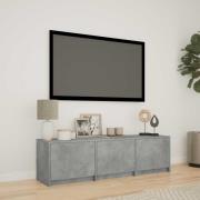 vidaXL TV-bänk med LED BetongGrå 140 x 34 x 40 cm Konstruerat trä