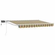 vidaXL Manuell utdragbar markis med LED-lampor 2,5 x 2 m