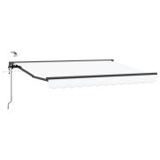 vidaXL Elektrisk Retraktabel Markis Vit 3,5 x 2 m