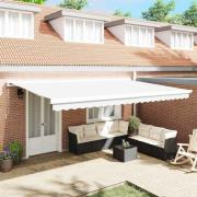 vidaXL Markisväv Vit 5 x 3 m Polyester