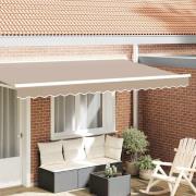 vidaXL Markiskappa Ersättning Beige 4 m Polyester