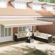 vidaXL Markiskappa Ersättning Beige 580 x 20 cm Polyester