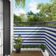 vidaXL Balkong Skärm Blå och Vit 100 x 800 cm Oxford Tyg