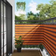 vidaXL Balkong Skärm Orange och Brunt 110 x 400 cm Oxford Tyg