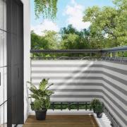 vidaXL Balkong Skärm Ljusgrå och vit. 100 x 200 cm Oxford Tyg