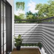 vidaXL Balkong Skärm Ljusgrå och vit. 120 x 1000 cm