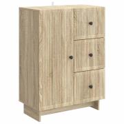 vidaXL Sideboard med låda Sonoma-ek 66 x 34,5 x 90 cm Konstruerat trä
