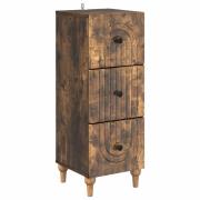 vidaXL Lådans skåp Rökt ek 33 x 34,5 x 90 cm Konstruerat trä