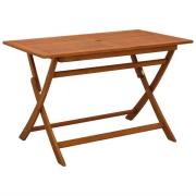 vidaXL Hopfällbart trädgårdsbord 120x70x75 cm massivt eukalyptusträ