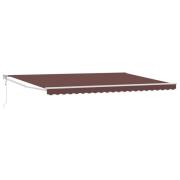 vidaXL Markis automatiskt infällbar 500x300 cm brun