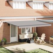 vidaXL Markis tyg med Ljusgrå 450 × 300 cm Polyester