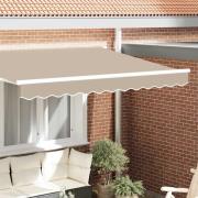 vidaXL Markiskappa Ersättning Beige 330 x 20 cm Polyester
