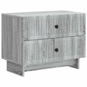 vidaXL Nattduksbord Grå sonoma-ek 62 x 34,5 x 47,5 cm Konstruerat trä