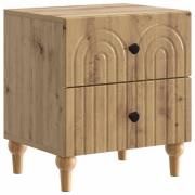 vidaXL Nattduksbord Artisan-ek 43 x 34,5 x 48 cm Konstruerat trä