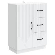 vidaXL Sideboard med låda Vit 66 x 34,5 x 87 cm Konstruerat trä