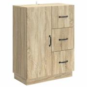 vidaXL Sideboard med låda Sonoma-ek 66 x 34,5 x 87 cm Konstruerat trä