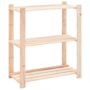 vidaXL Förvaringshylla 3 hyllplan 80x38x90 massiv furu 150 kg
