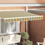 vidaXL Markiskappa Ersättning Grön och gul 280 x 20 cm Polyester