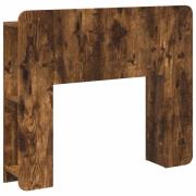 vidaXL Sänggavelsskåp med lagring Rökt ek Konstruerat trä