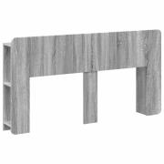 vidaXL Sänggavelsskåp med lagring Grå sonoma-ek Konstruerat trä