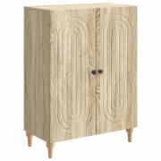 vidaXL Sideboard Sonoma-ek 66 x 34,5 x 90 cm Konstruerat trä
