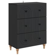 vidaXL Lådans skåp Svart 66 x 34,5 x 90 cm Konstruerat trä