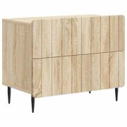 vidaXL Nattduksbord Sonoma-ek 62 x 34,5 x 49,5 cm Konstruerat trä