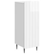 vidaXL Sideboard Vit högglans 34,5 x 33 x 92 cm Konstruerat trä