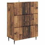 vidaXL Lådans skåp Gammalt trä 66 x 34,5 x 92 cm Konstruerat trä