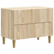 vidaXL Nattduksbord Sonoma-ek 62 x 34,5 x 48 cm Konstruerat trä