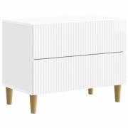 vidaXL Nattduksbord Vit högglans 62 x 34,5 x 48 cm Konstruerat trä