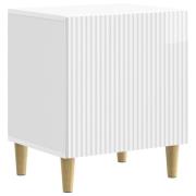 vidaXL Nattduksbord Vit högglans 43 x 34,5 x 50 cm Konstruerat trä