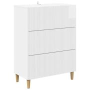 vidaXL Lådans skåp Vit högglans 66 x 34,5 x 90 cm Konstruerat trä