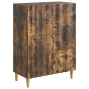 vidaXL Sideboard med låda Rökt ek 66 x 34,5 x 90 cm Konstruerat trä