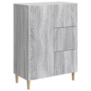 vidaXL Sideboard Grå sonoma-ek 66 x 34,5 x 90 cm Konstruerat trä