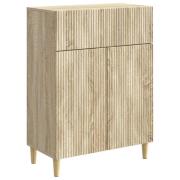 vidaXL Sideboard med låda Sonoma-ek 66 x 34,5 x 90 cm Konstruerat trä