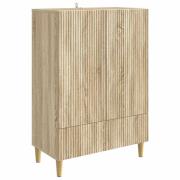 vidaXL Sideboard med låda Sonoma-ek 66 x 34,5 x 95 cm Konstruerat trä