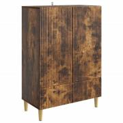 vidaXL Sideboard med låda Rökt ek 66 x 34,5 x 95 cm Konstruerat trä