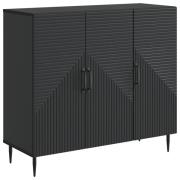 vidaXL Sideboard Svart 89 x 34,5 x 80 cm Konstruerat trä