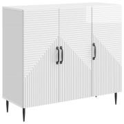 vidaXL Sideboard Vit högglans 89 x 34,5 x 80 cm Konstruerat trä